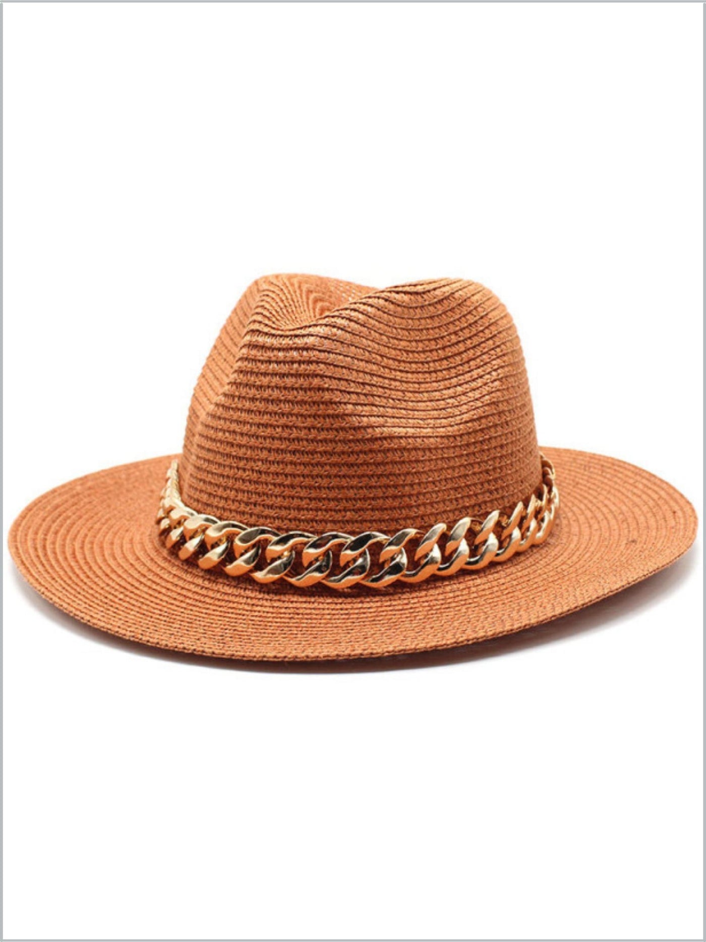 Women's Let Go Out Chain Band Straw Hat