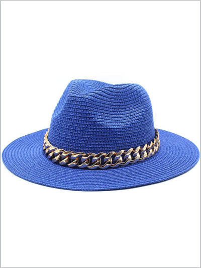 Women's Let Go Out Chain Band Straw Hat
