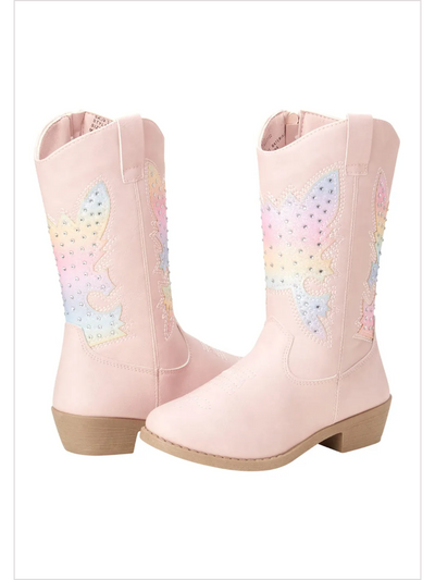 Mia Belle Girls Pink Cowboy Boots | Shoes By Liv and Mia 
