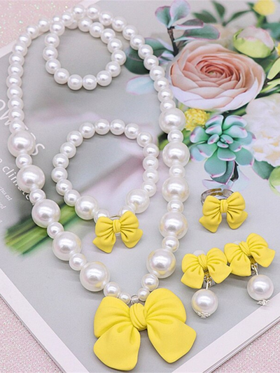 Mia Belle Girls Pearl Jewelry Set | Girls Accessories
