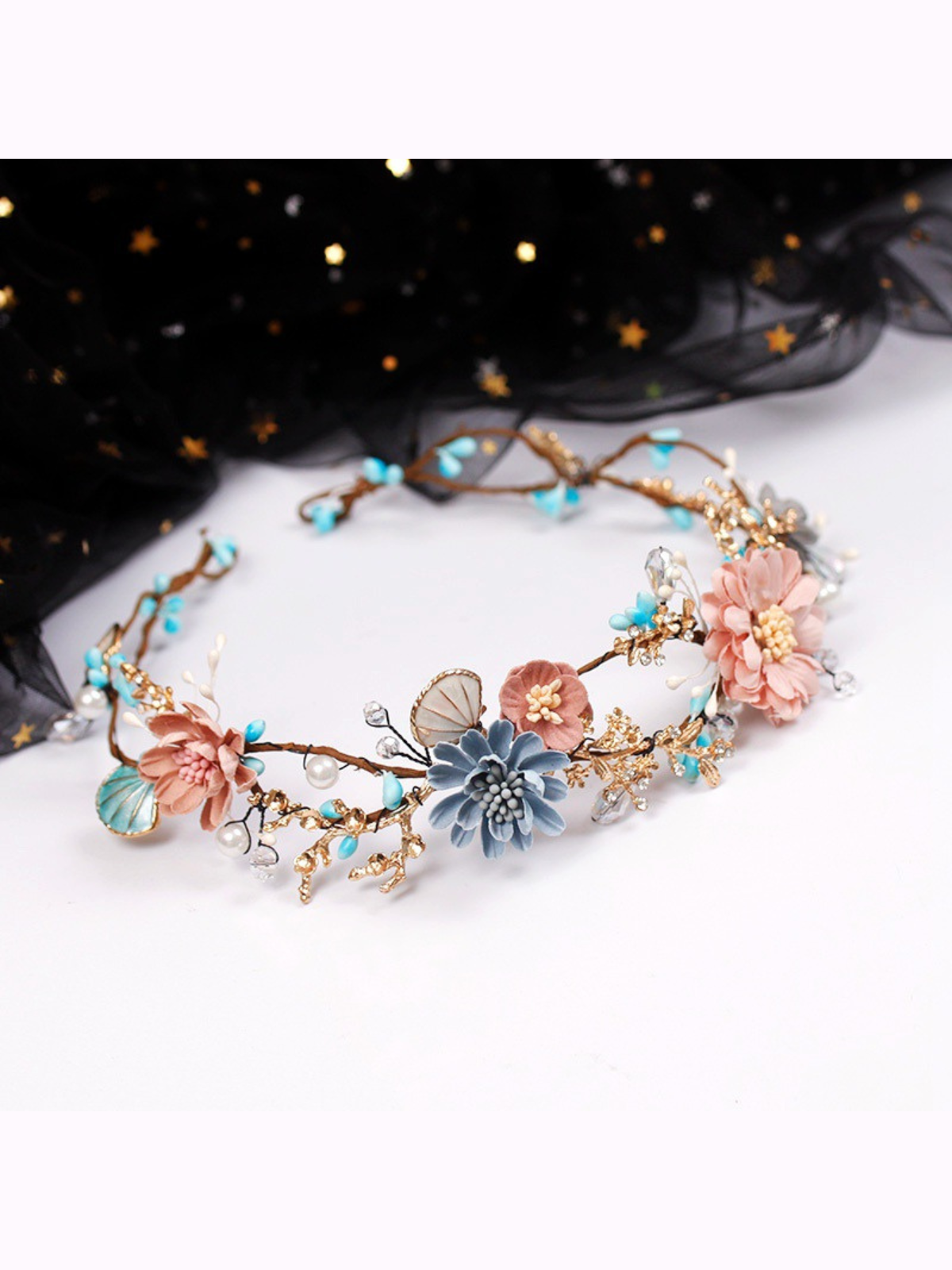 Enchanted Moment Flower Crystal Headband