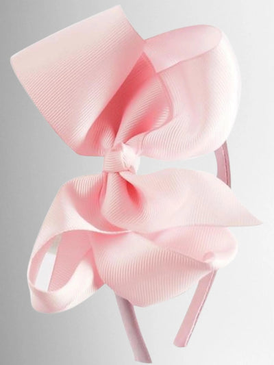 Mia Belle Girls Pink Bow Headband | Girls Accessories