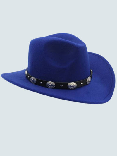 Girls Jazzy Vintage Cowgirl Sombrero Hat Blue - Mia Belle Girls