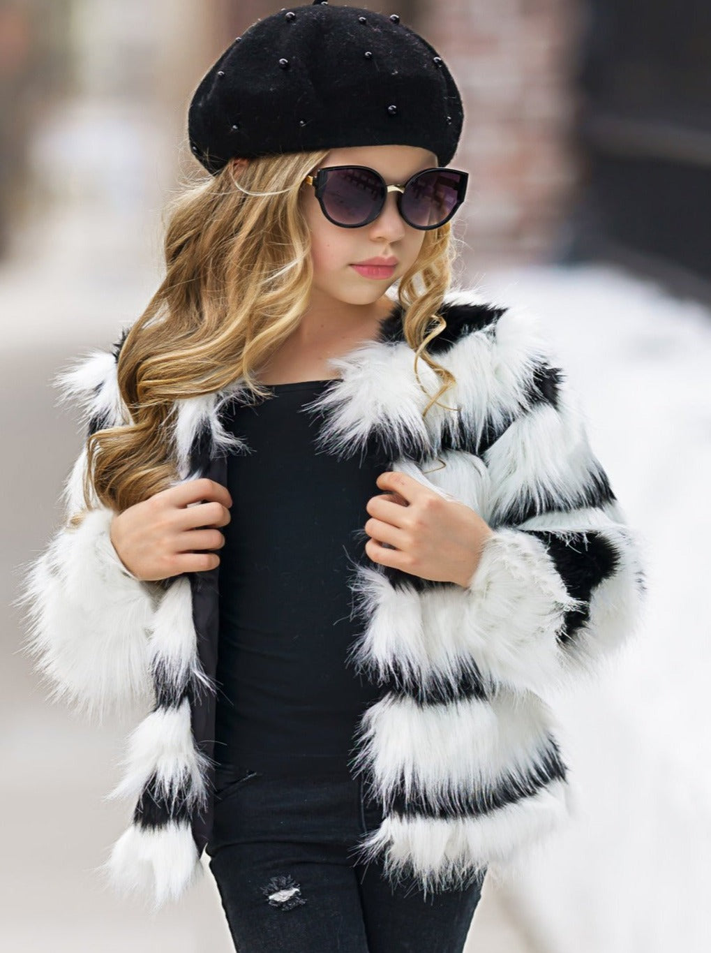 White Faux Fur Coats For Kids