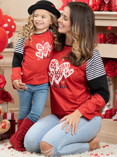 Mommy & Me Matching Tops | Be Kind Heart Graphic Print Tops