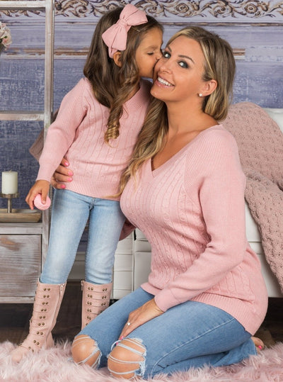 Mommy & Me Matching Tops | Pink Cold Shoulder Top | Mia Belle Girls