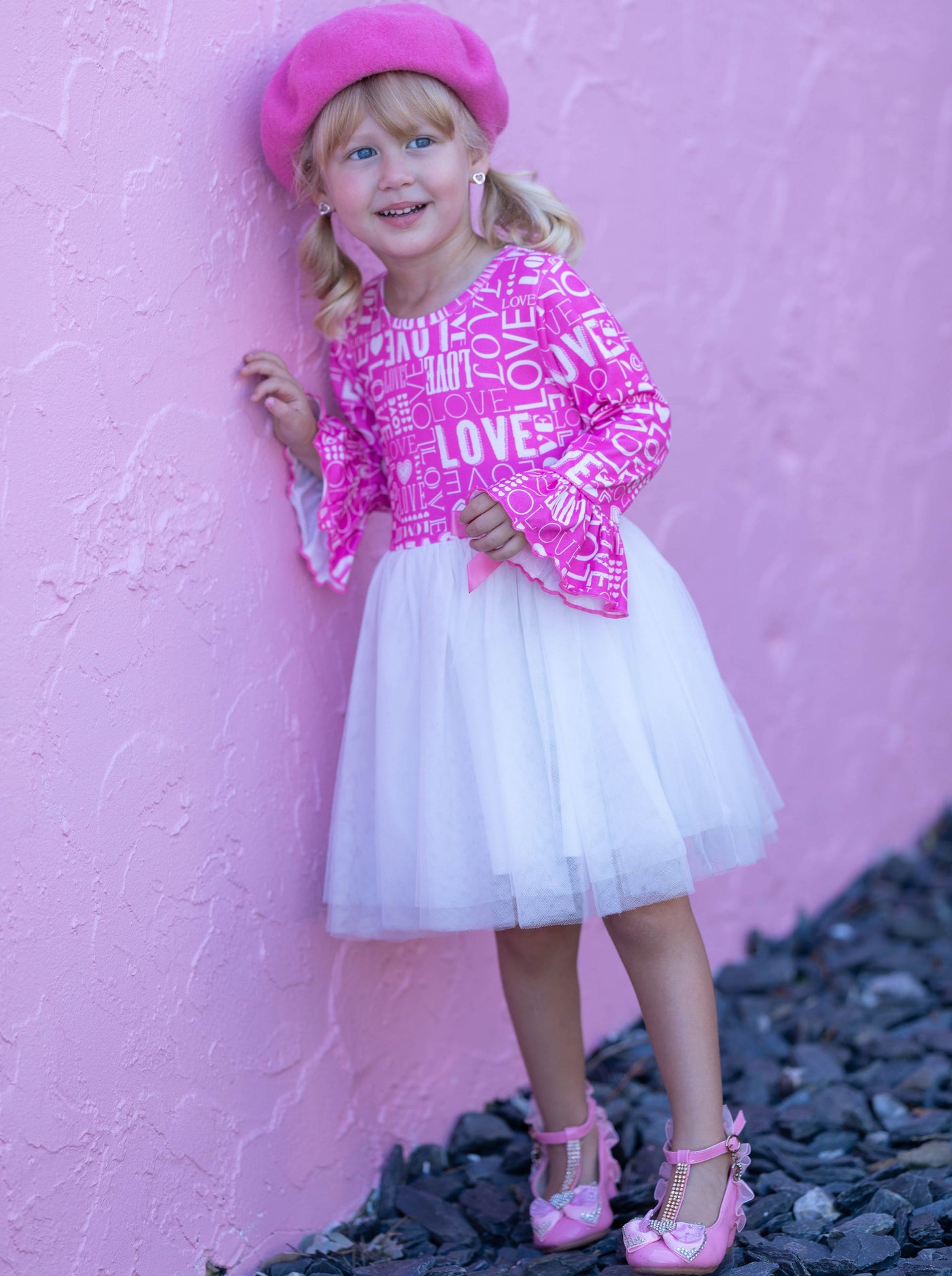 Fancy Toddler Clothes | Girls Love Print Tutu Dress | Girls Boutique