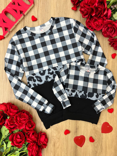 Mommy and Me Matching Tops | Plaid Colorblock Tops | Girls Boutique