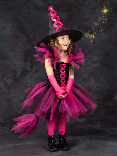 Girls Halloween Costume | Deluxe Witch Tutu Dresses - Mia Belle Girls