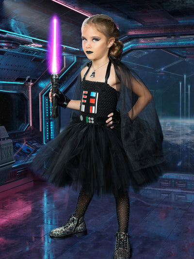 Girls Halloween Costumes | Star Wars Darth Vader Dress - Mia Belle GirlsGirls Halloween Costumes | Star Wars Inspired Darth Vader Tutu Dress