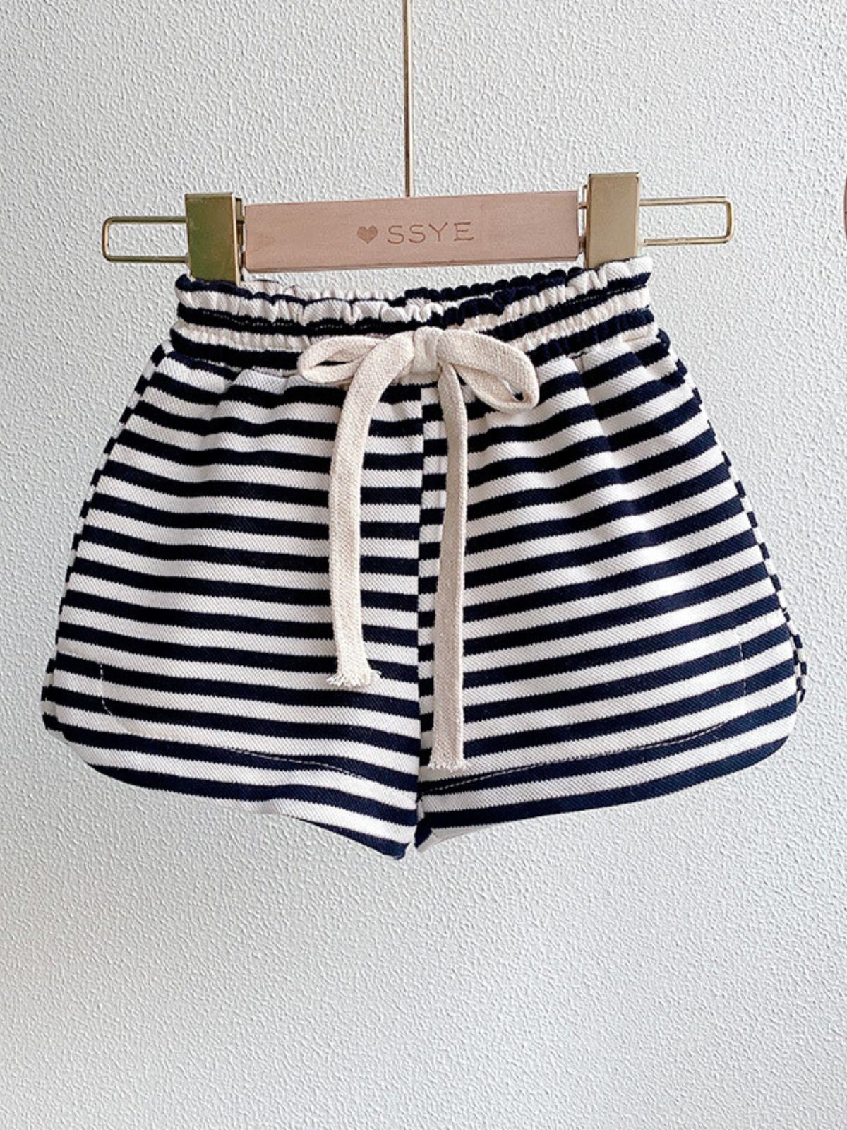 Mia Belle Girls Black Striped Top & Shorts Set | Resort Wear
