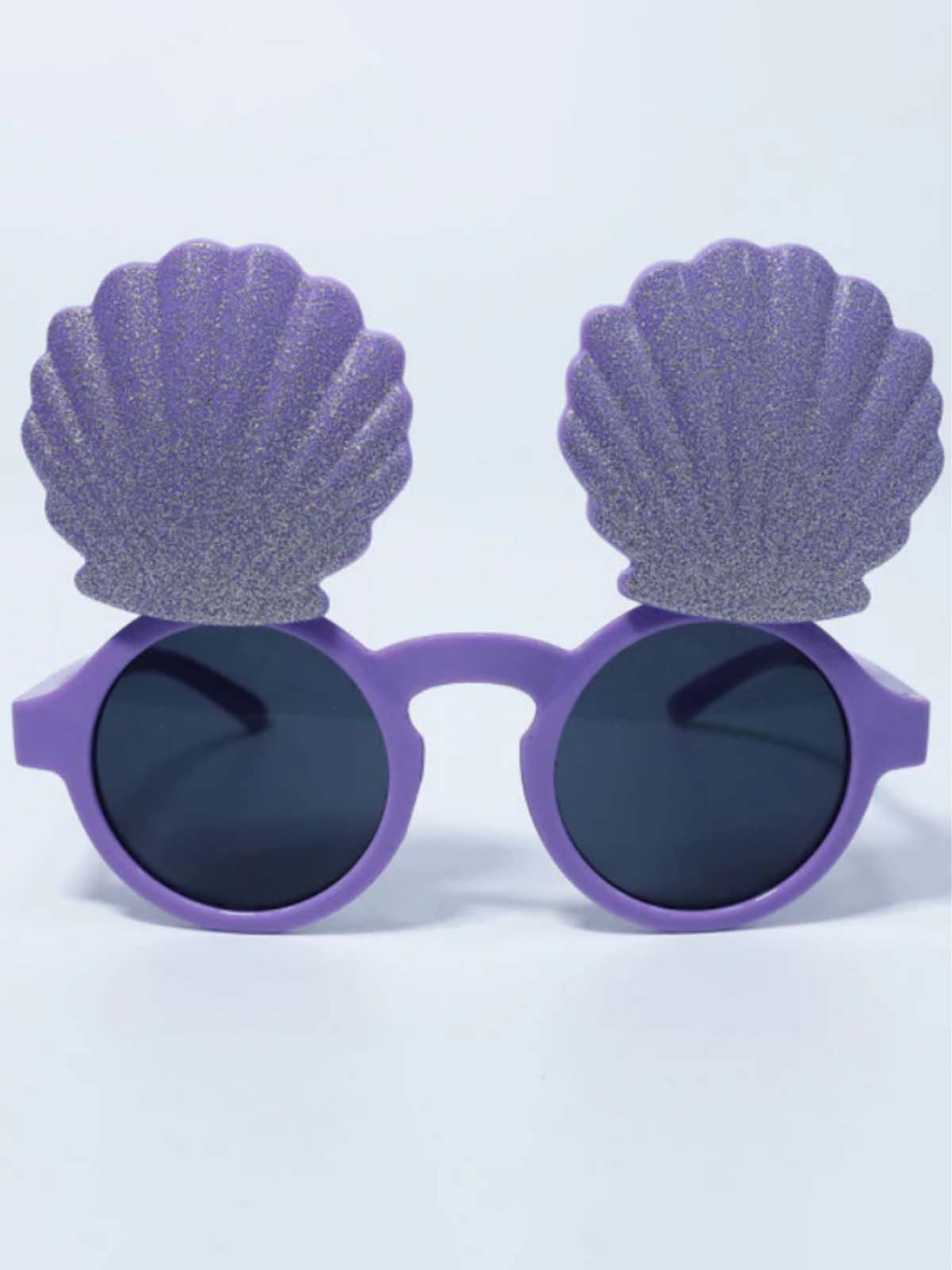 Shining Shell Purple Round Sunglasses