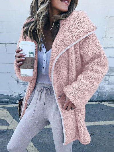 Women's Super Plush Full-Zip Fleece Cardigan Pink