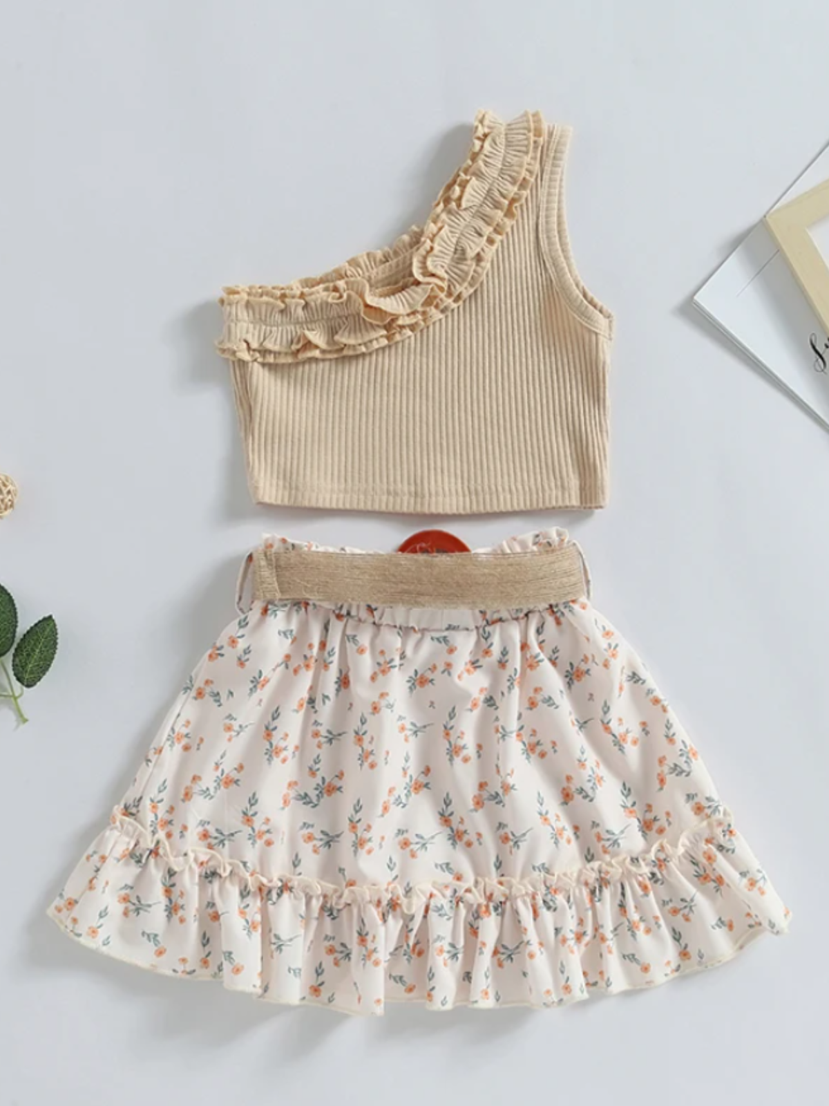 Mia Belle Girls Floral Skirt Set | Girls Spring Outfits