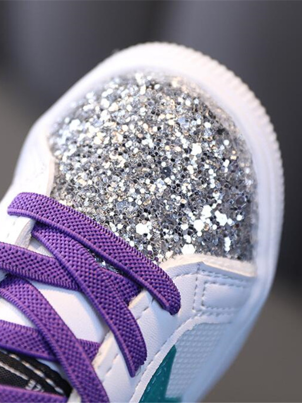 Back To School Shoes | Glitter Star Low Top Sneakers | Mia Belle Girls