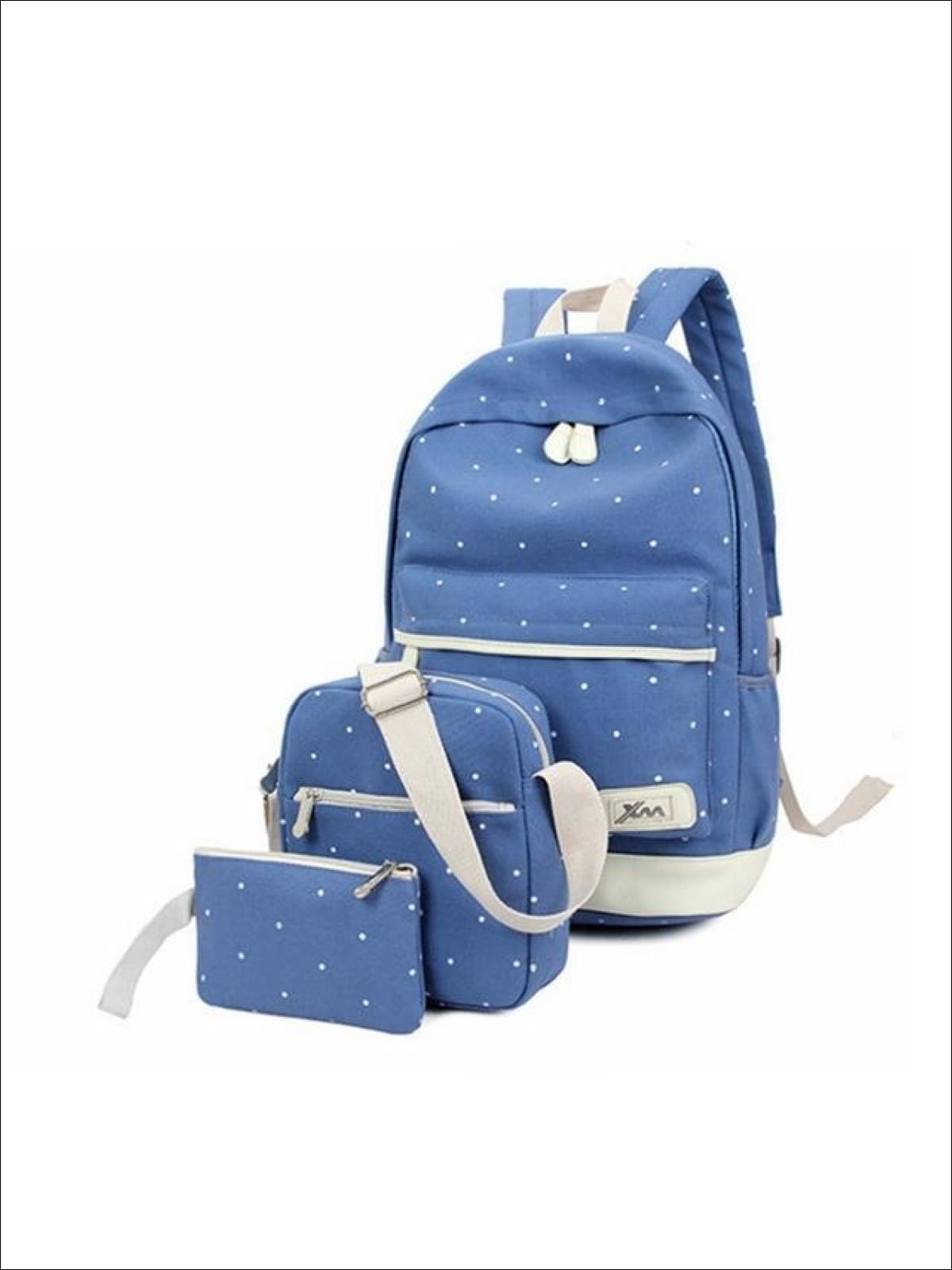Back To School Bags | Polka Dot 3pc Backpack Set | Mia Belle Girls