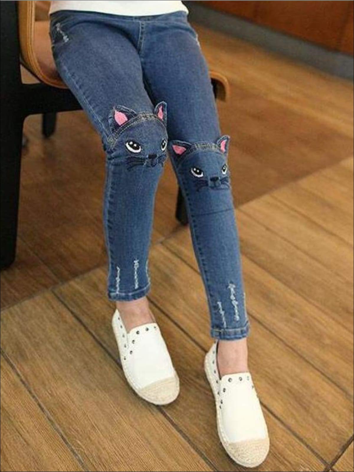 Ankle Cut Kitty Cat Jeans