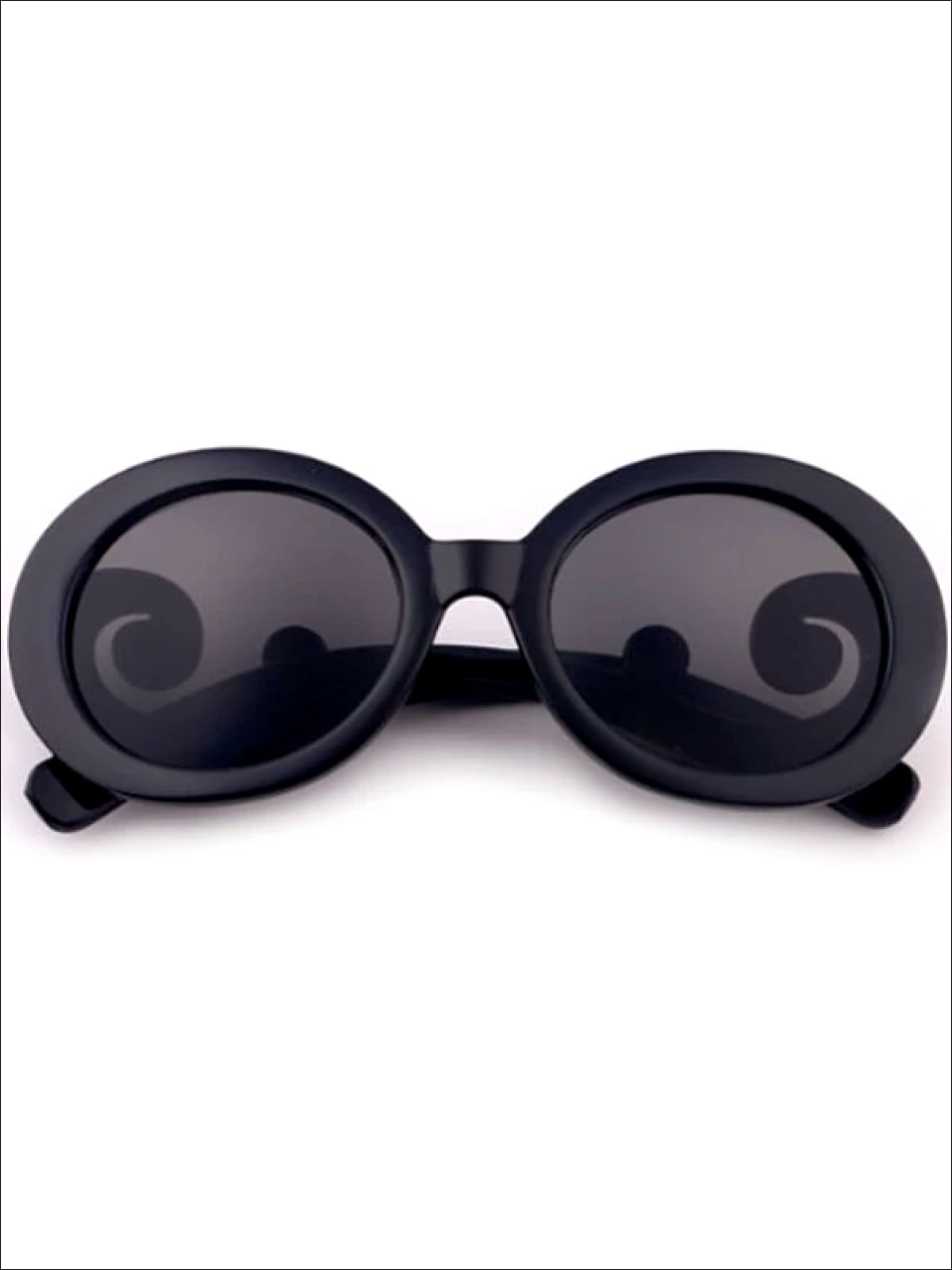 Girls Black Round Vintage Sunglasses - Black - Girls Accessories