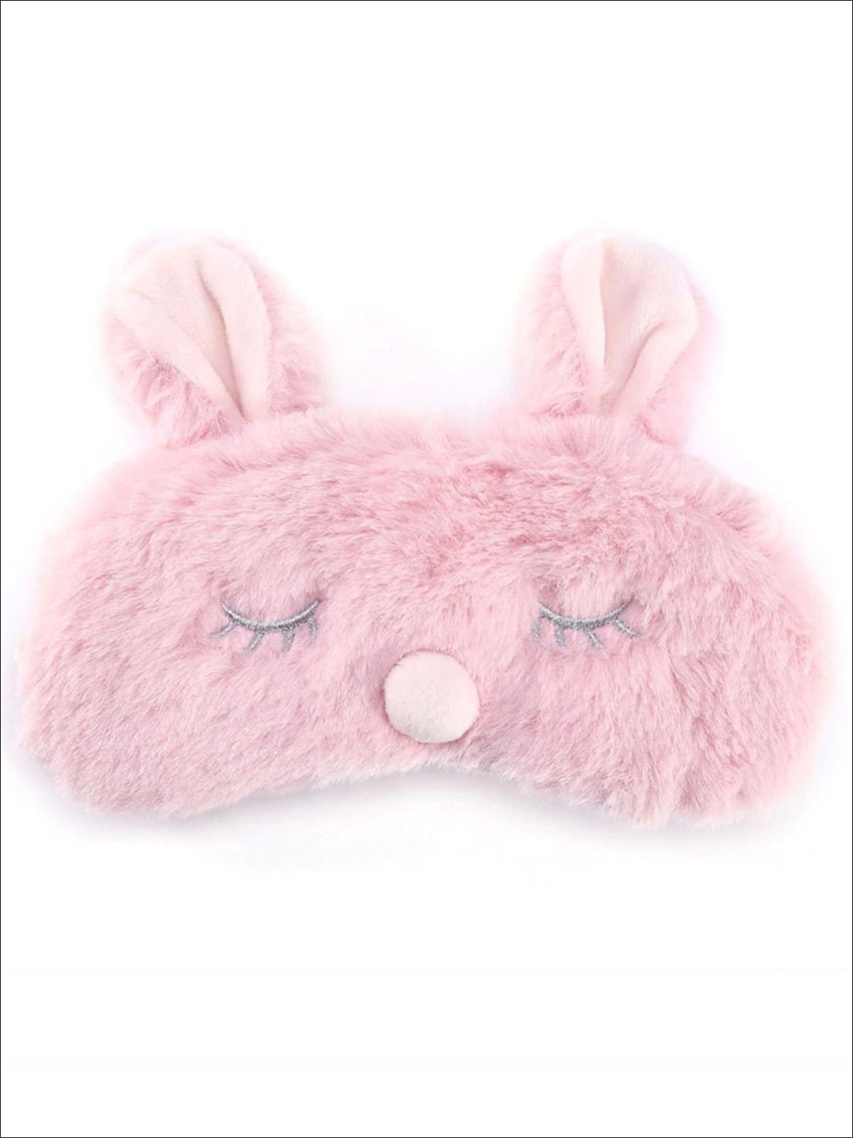 Girls Plush Holiday Animal Eye Mask - Pink - Girls Accessories