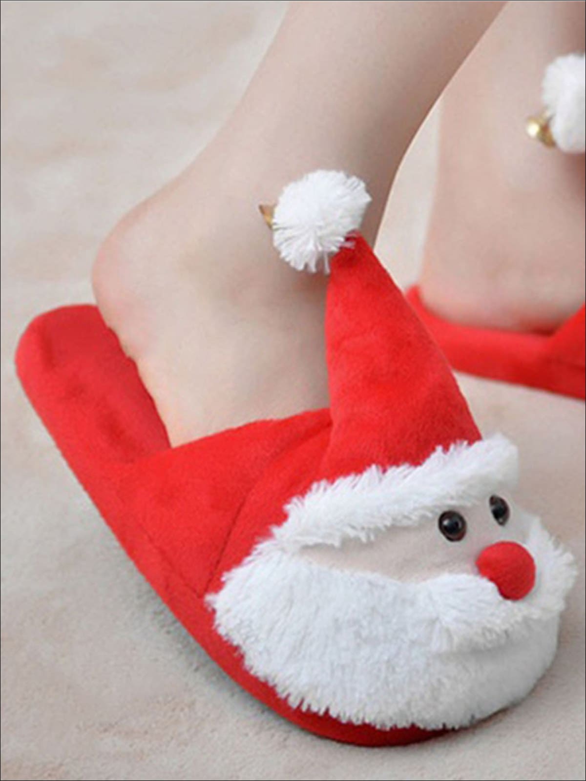 Mia Belle Girls Plush Santa House Slippers | Shoes By Liv and Mia