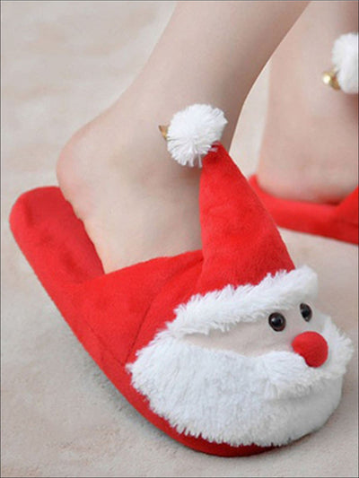 Mia Belle Girls Plush Santa House Slippers | Shoes By Liv and Mia