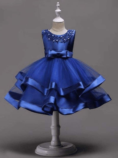 Winter Formal Dresses | Girls Bead Embellished Tiered Holiday Dress