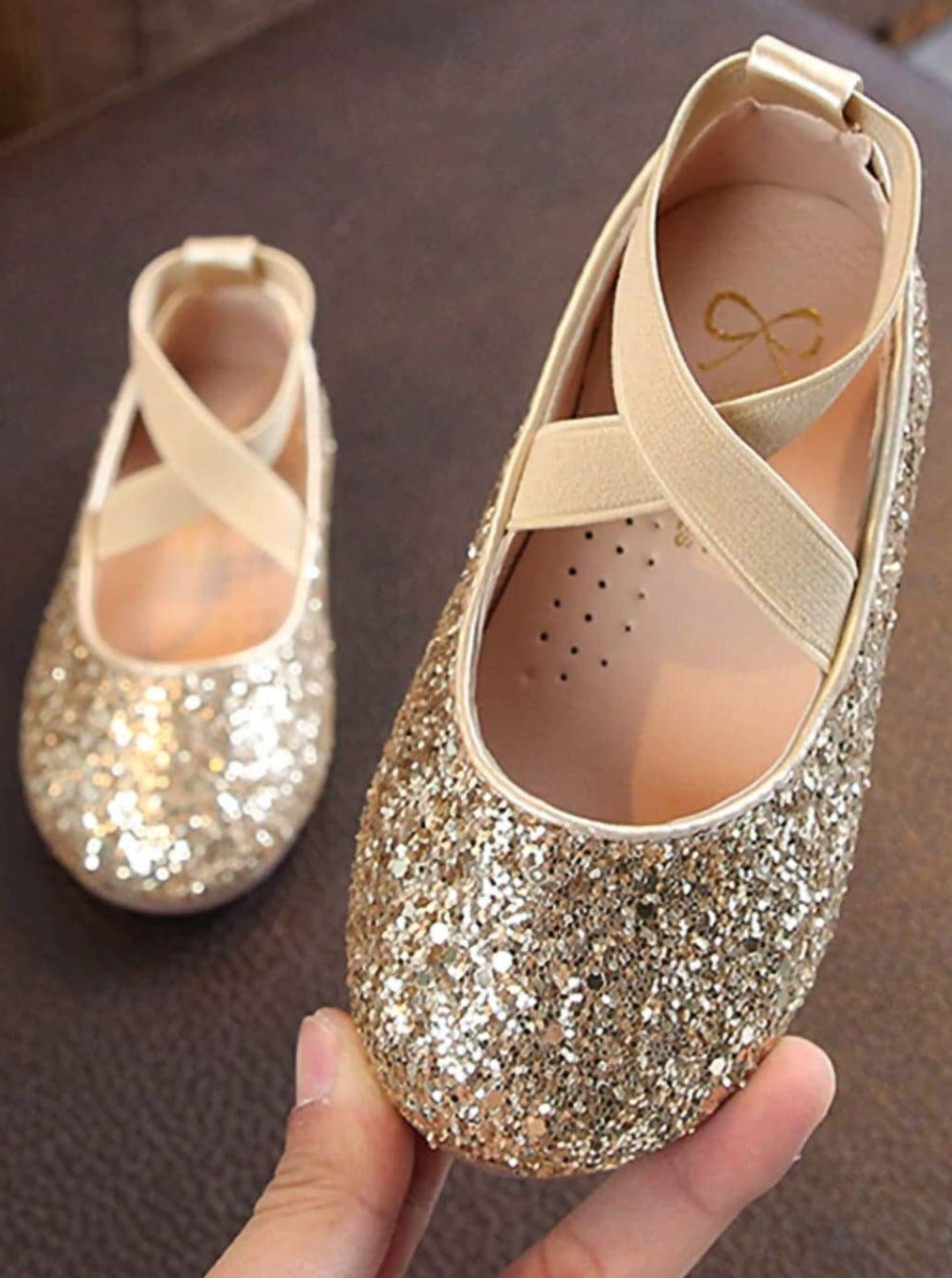Shoes By Liv & Mia | Toddlers Sparkly Glitter Ballet Flats | Boutique