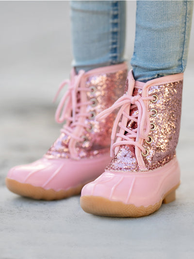 Mia Belle Girls Glitter Duck Boots | Shoes By Liv and Mia