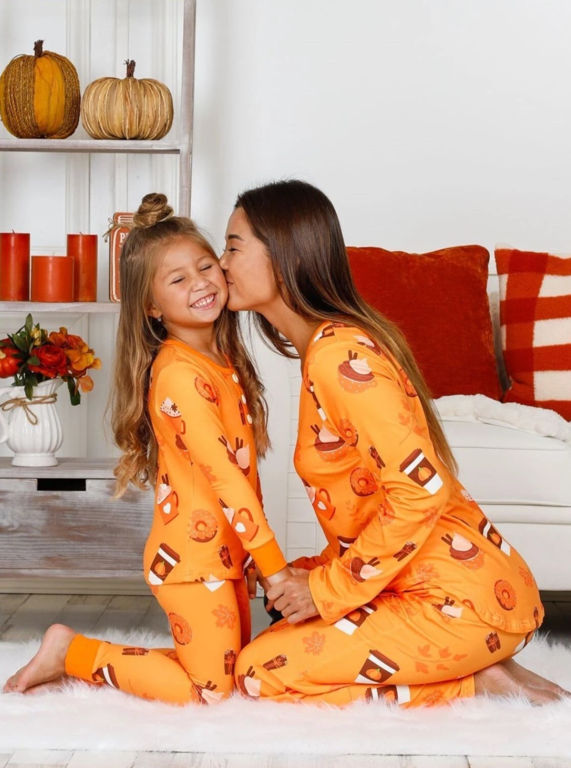 Mommy And Me Matching Pajamas, Pumpkin Spice Pajamas