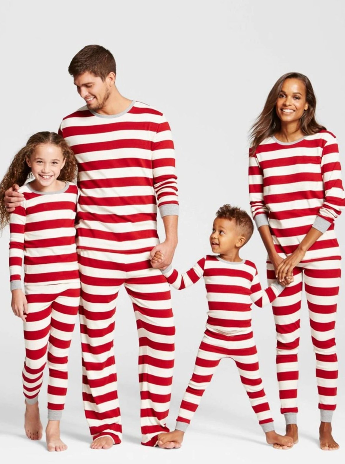 Family Style Christmas Candy Cane Pajamas