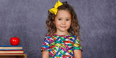Ensemble of the Week: Girls Rainbow Crayon Print Dress