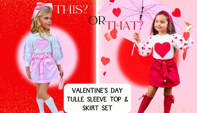 Cupid's Cuties Fashion Showdown: Valentine's Tops & Skirt Set This Or That
