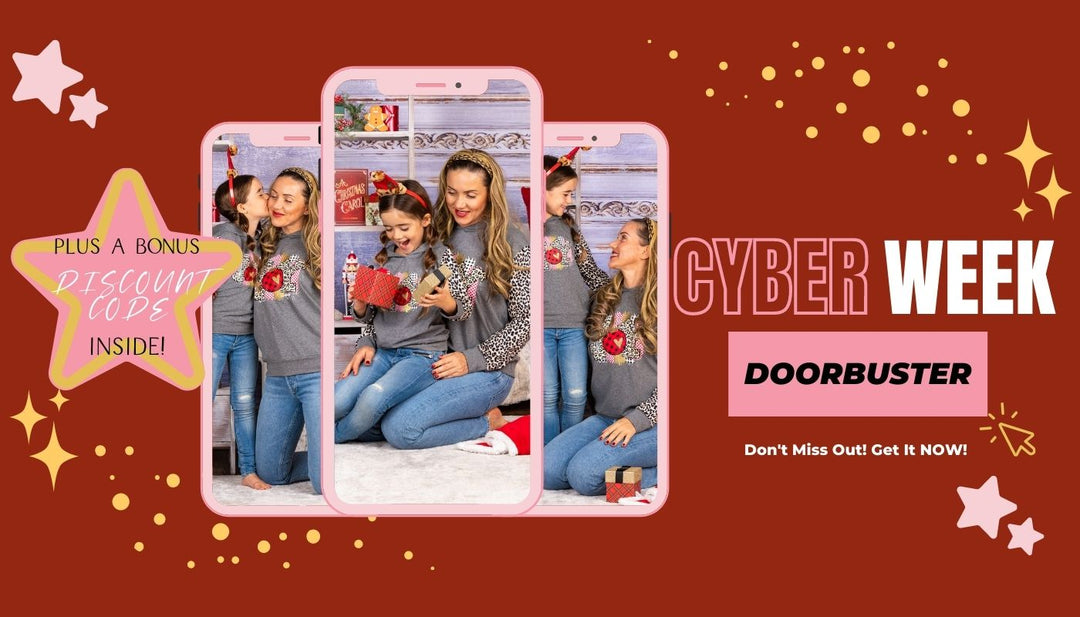 Cyber Week Doorbuster Day 3: Mommy and Me "Joy" Leopard Sleeve Hoodie