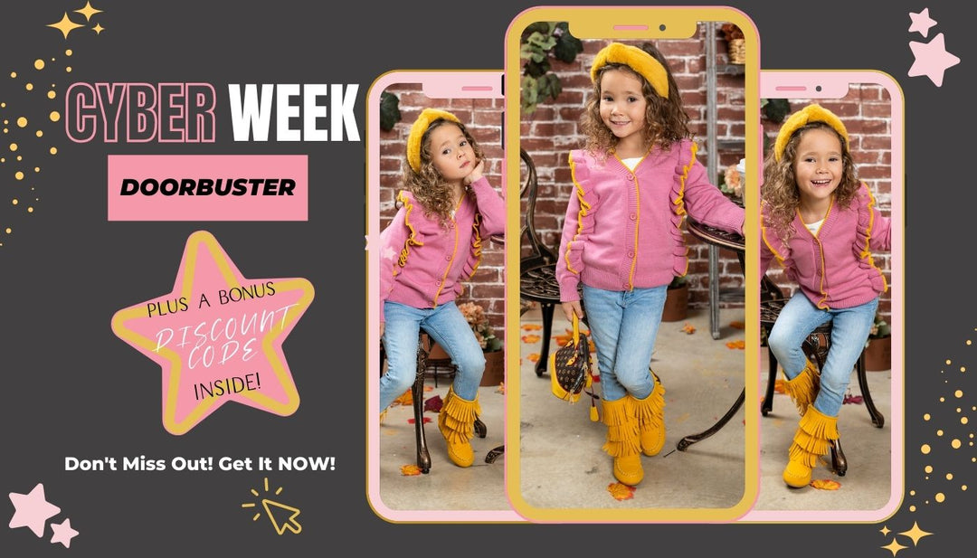 Cyber Week Doorbuster Day 2: Girls Ruffled Buttoned Cardigan