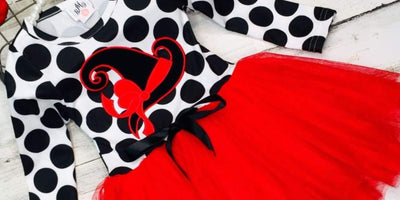 What's New @ Mia Belle Girls: Halloween Themed Long Sleeve Tutu Dress with Bow