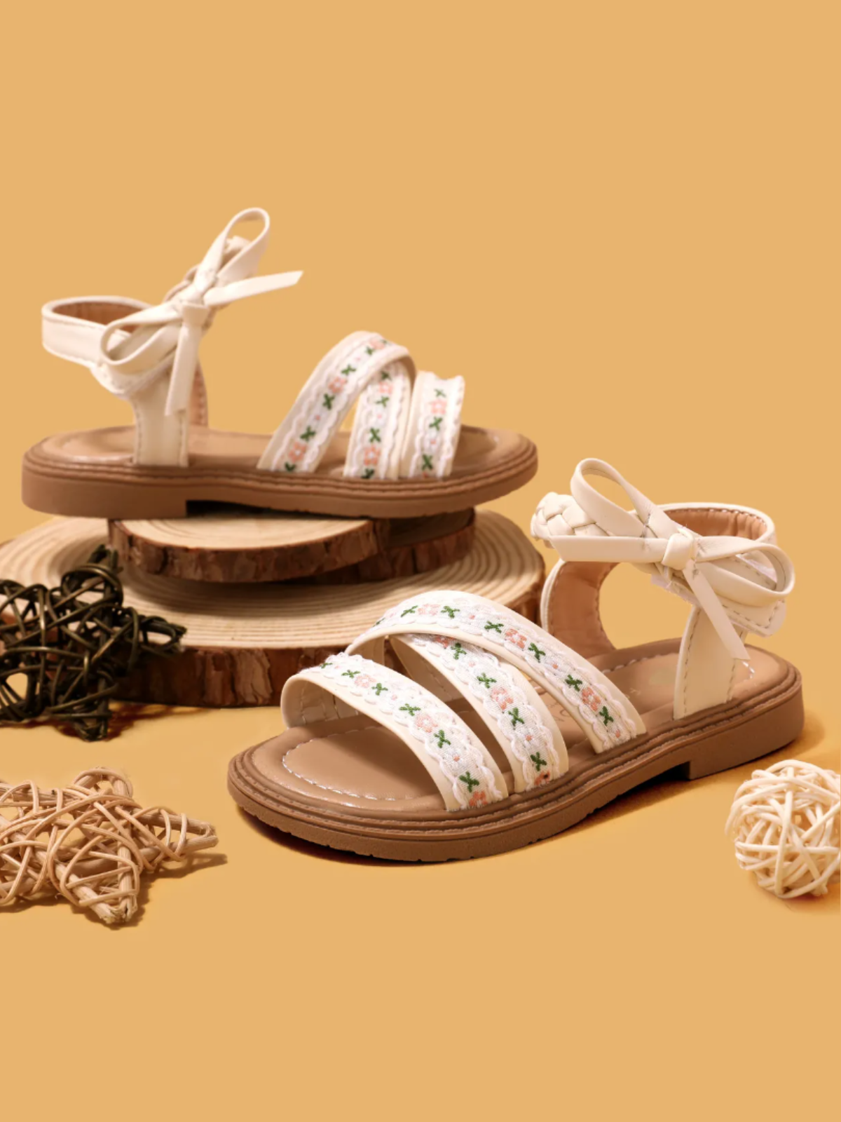 Boho Floral Sandals By Liv and Mia