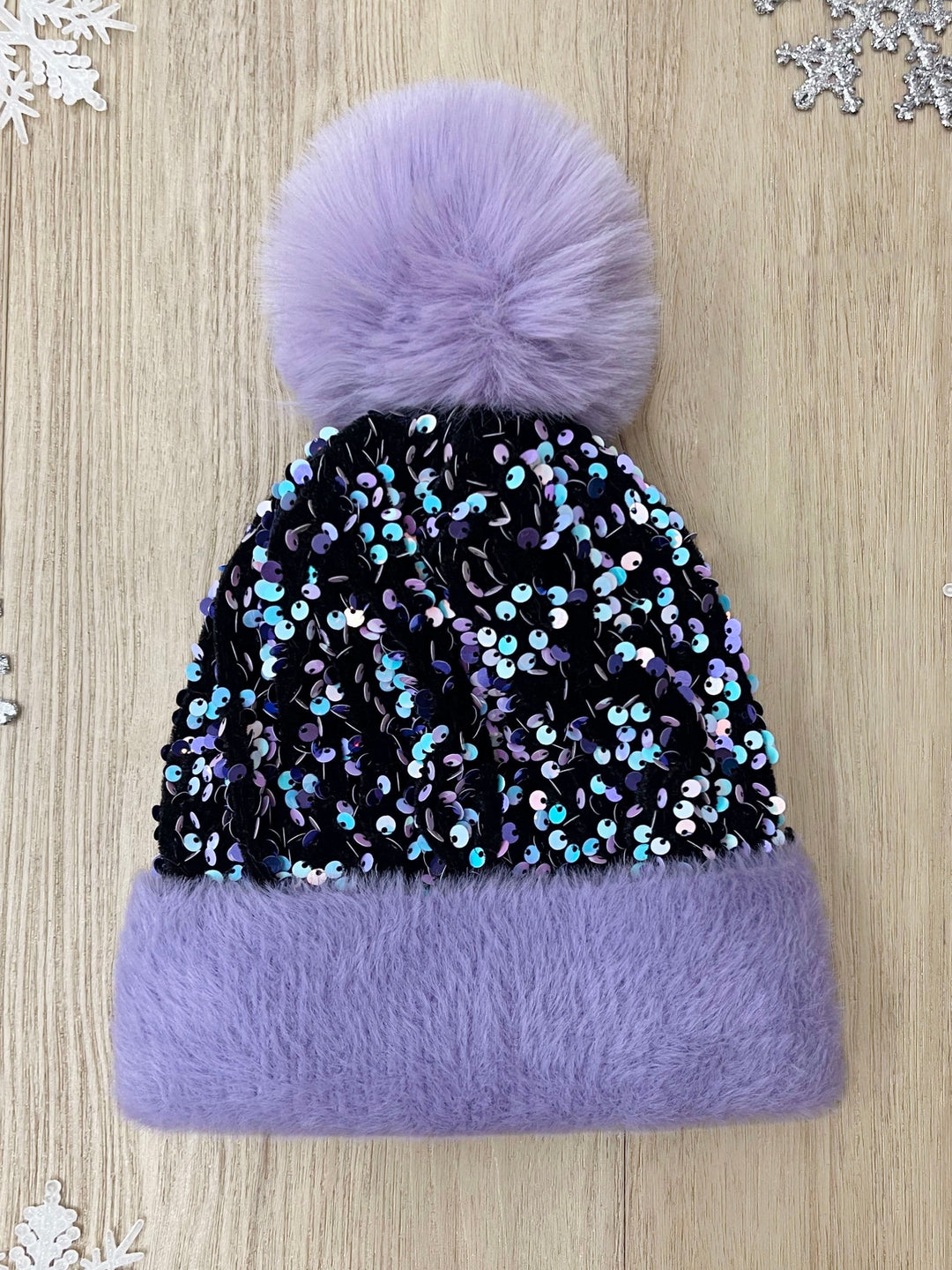 Twilight Twinkle Sequin Pom Beanie