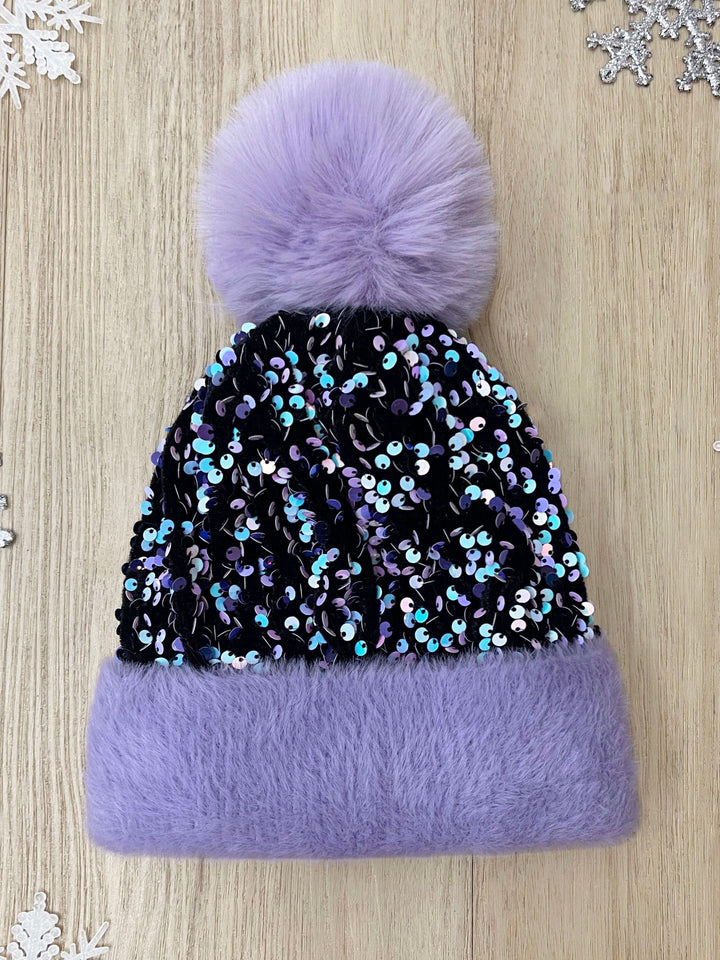 Twilight Twinkle Sequin Pom Beanie