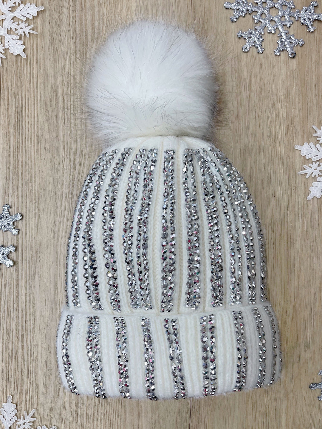 Crystal Frost Rhinestone Beanie
