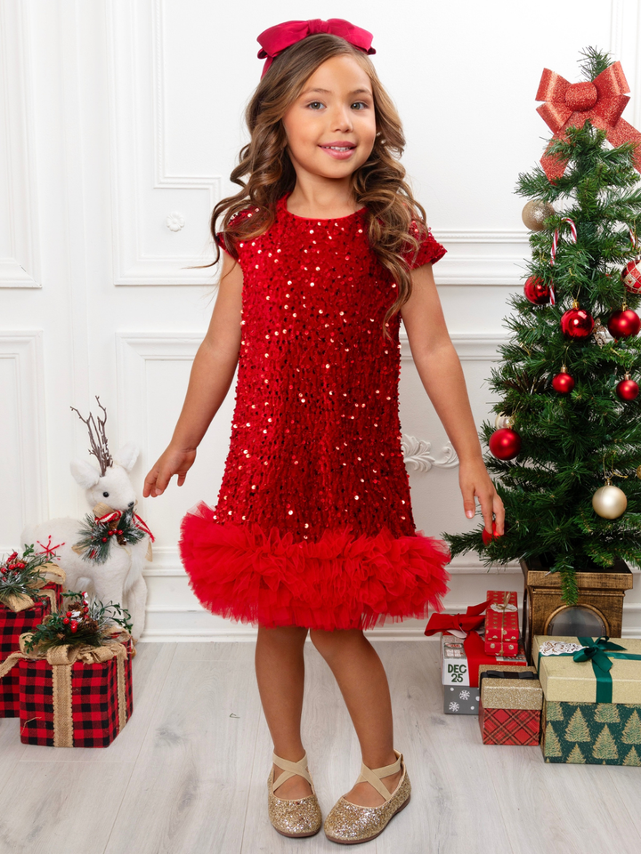 Sparkle Charm Sequin Tulle Dress