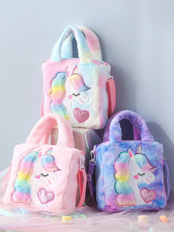 It's So Fluffy Plush Unicorn Bag