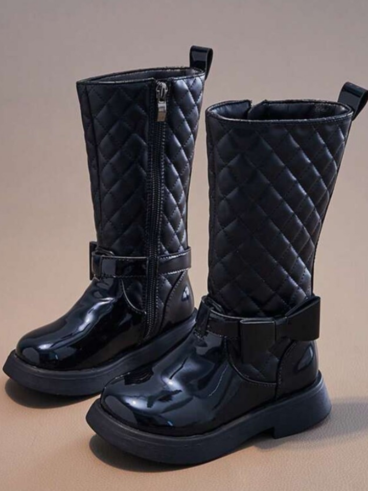 Mia Belle Girls Quilted Leather Boots | Shoes By Liv & Mia