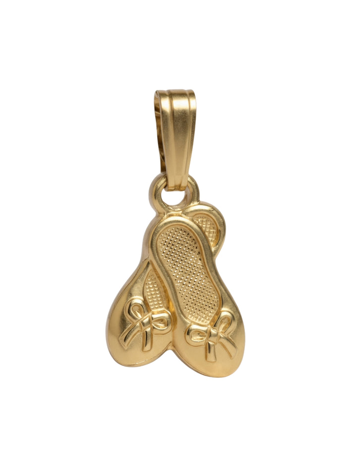 14k Gold Ballet Slipper Pendant Necklace