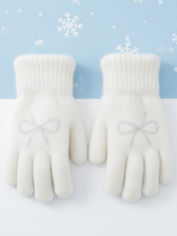 Snowflake Kiss Bow Gloves