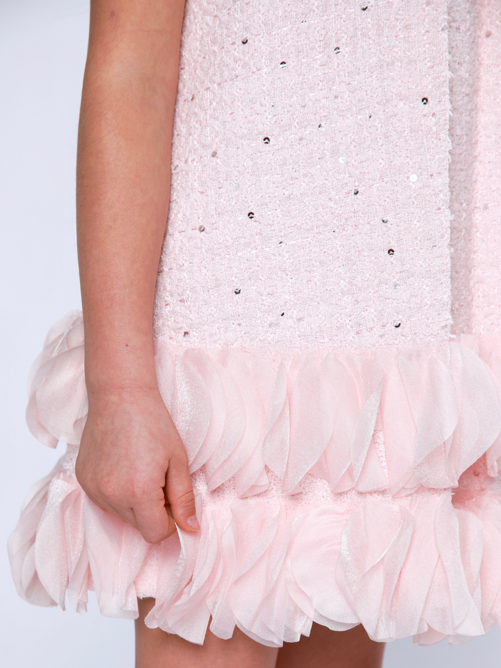 Elegant Pearl Tulle Ruffle Dress Mia Belle Girls