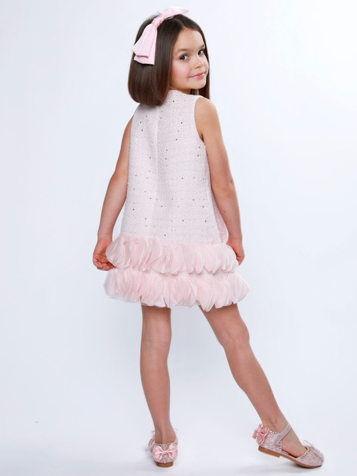 Elegant Pearl Tulle Ruffle Dress Mia Belle Girls