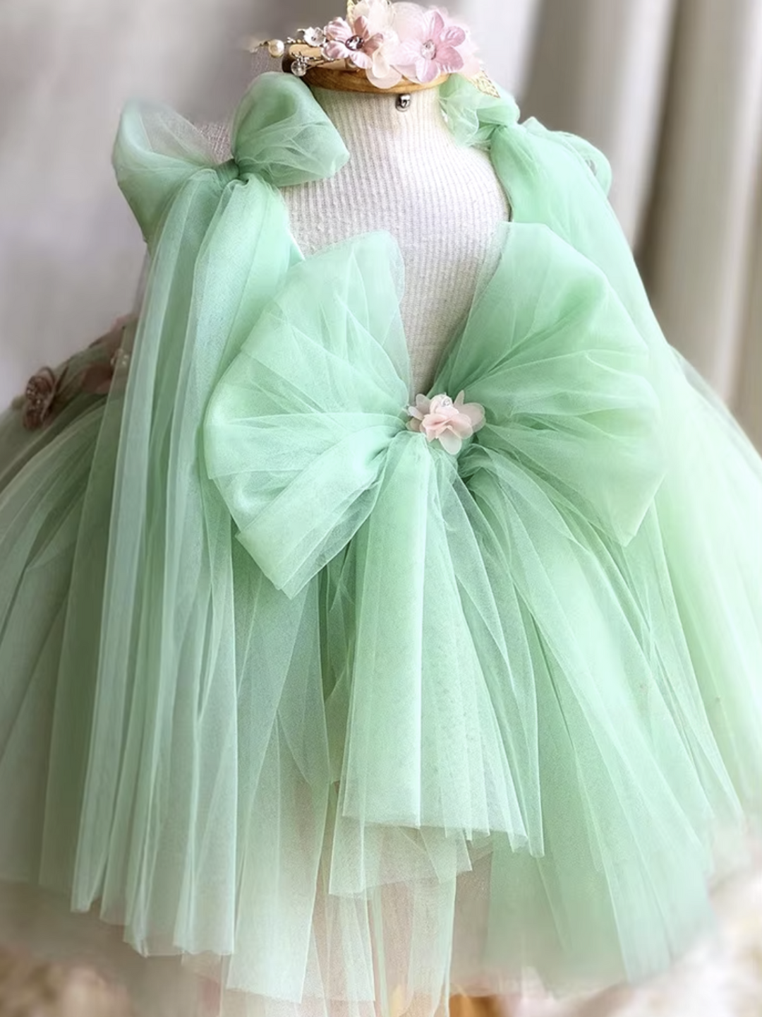 Fairy Inspired Floral Tulle Dress Yellow / 5Y Fairy Inspired Floral Tulle Dress Yellow / 5Y