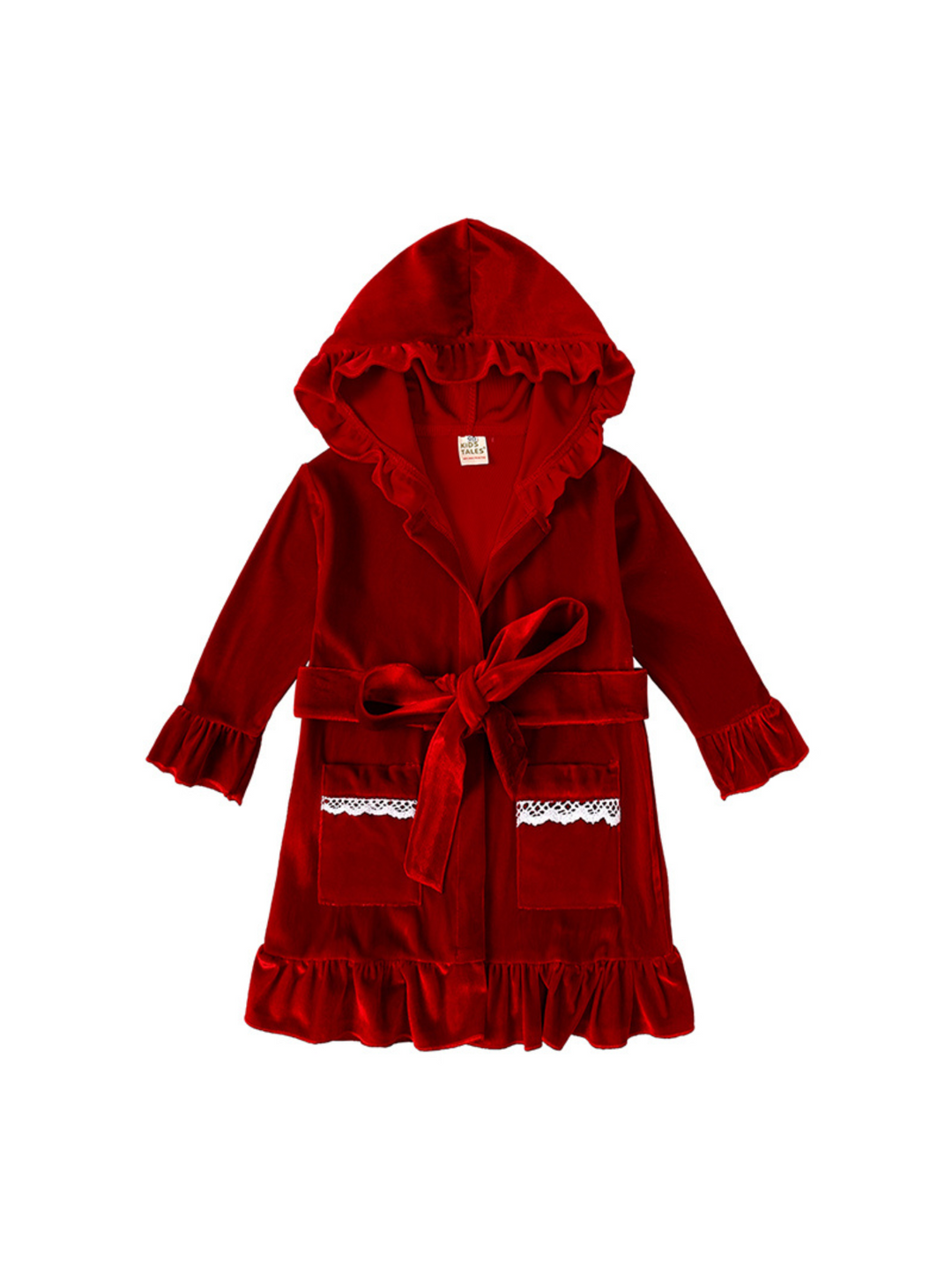 Ruffled Velour Hooded Robe – Mia Belle Girls