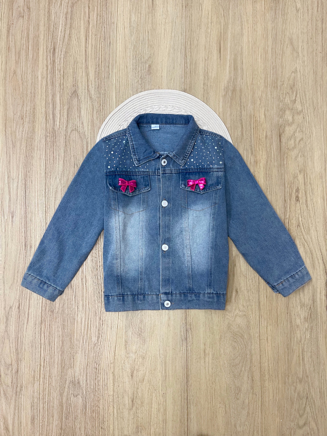 Ellaria Glam Bow Jean Jacket