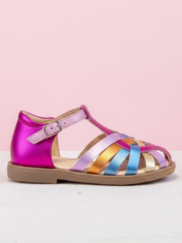 Rainbow Shine Fisherman Sandals